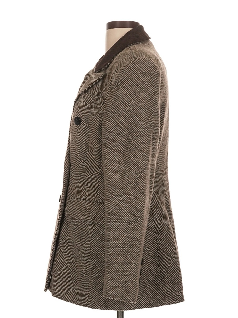Avec Les Filles Basket Weave Double-Breasted Hourglass Blazer Large - Picture 10 of 12